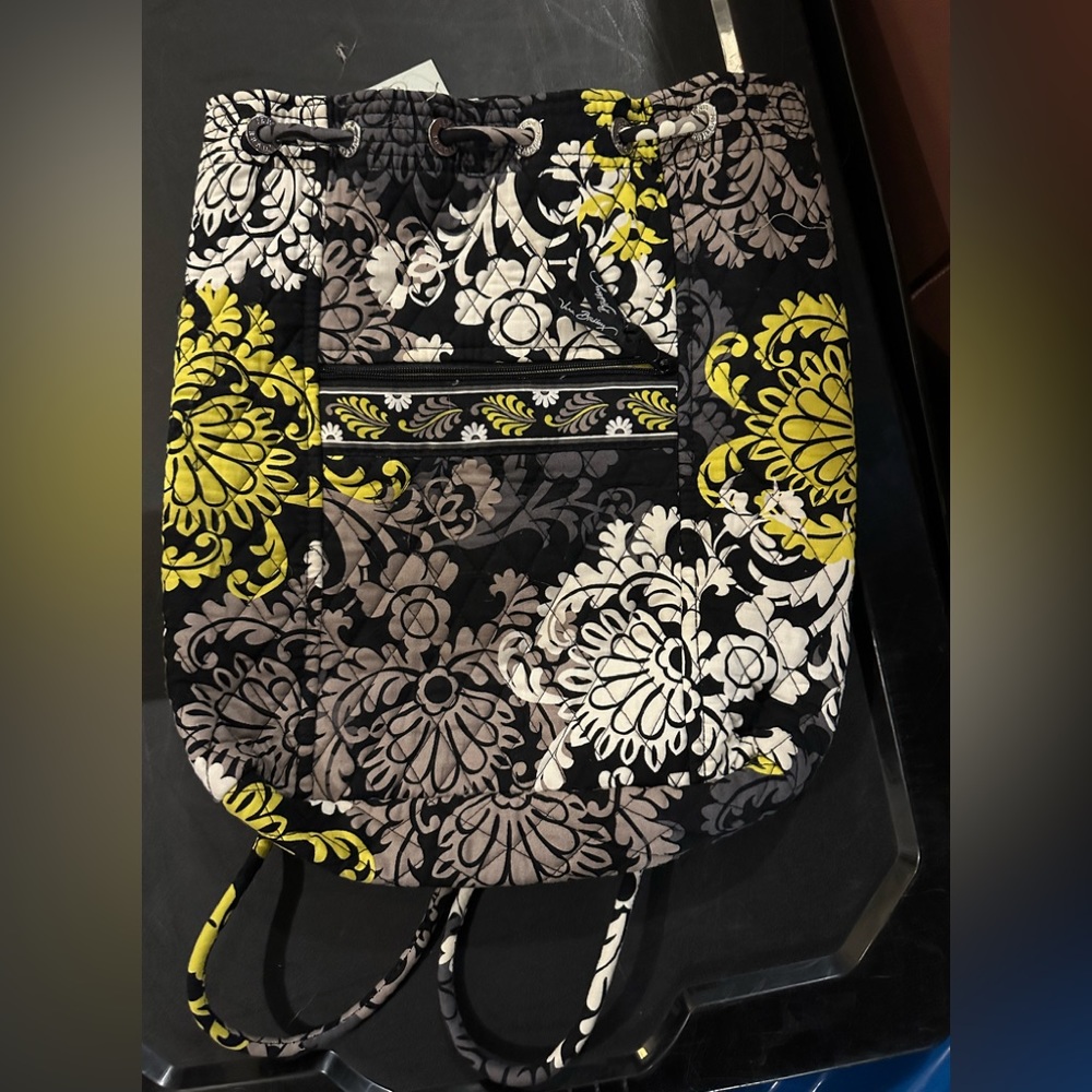 VERA BRADLEY Backback in Baroque Pattern , QUILTED, Thin Straps..